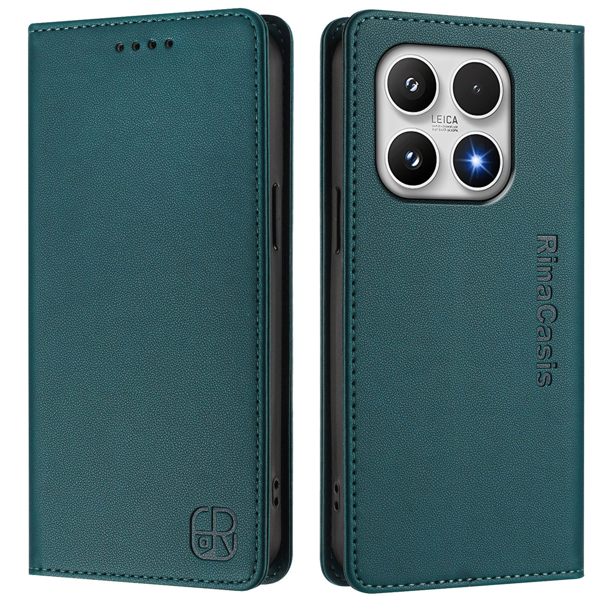 For Xiaomi 17 Leather Case RINACASIS RC01 Phone Cover with RFID Blocking Wallet Stand