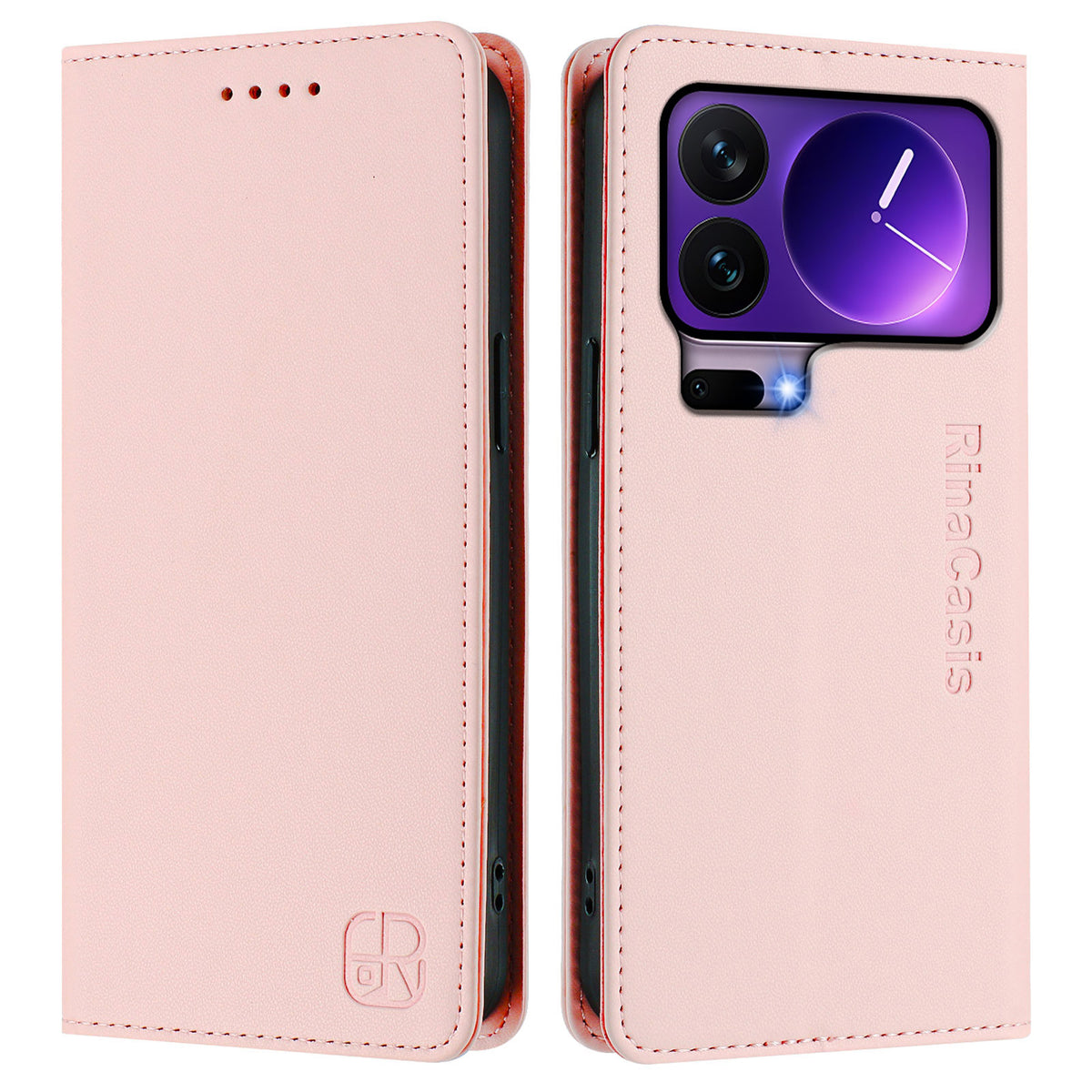 For Xiaomi 17 Pro Leather Case RINACASIS RC01 Phone Cover with RFID Blocking Wallet Stand