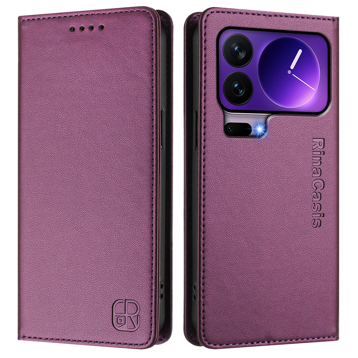 Läderfodral för Xiaomi 17 Pro RINACASIS RC01 mobilfodral med RFID-blockerande plånboksställ