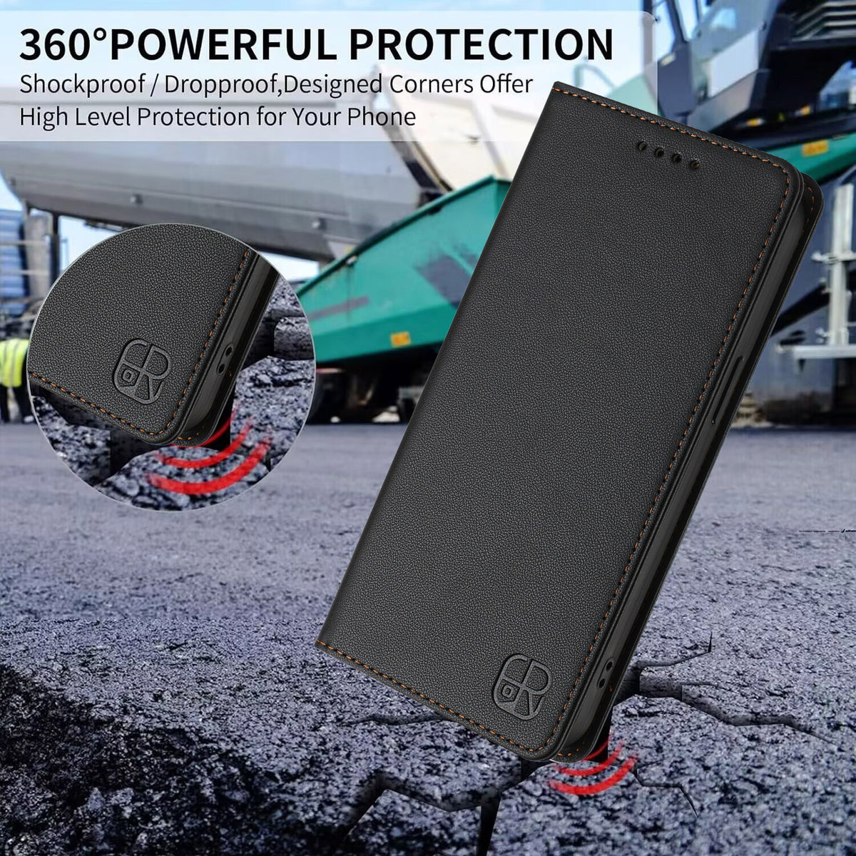 For Xiaomi 17 Pro Max Leather Case RINACASIS RC01 Phone Cover with RFID Blocking Wallet Stand