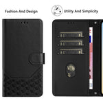 For Xiaomi 17 Pro Case Imprinted Honeycomb RFID Blocking Leather Phone Cover with Strap