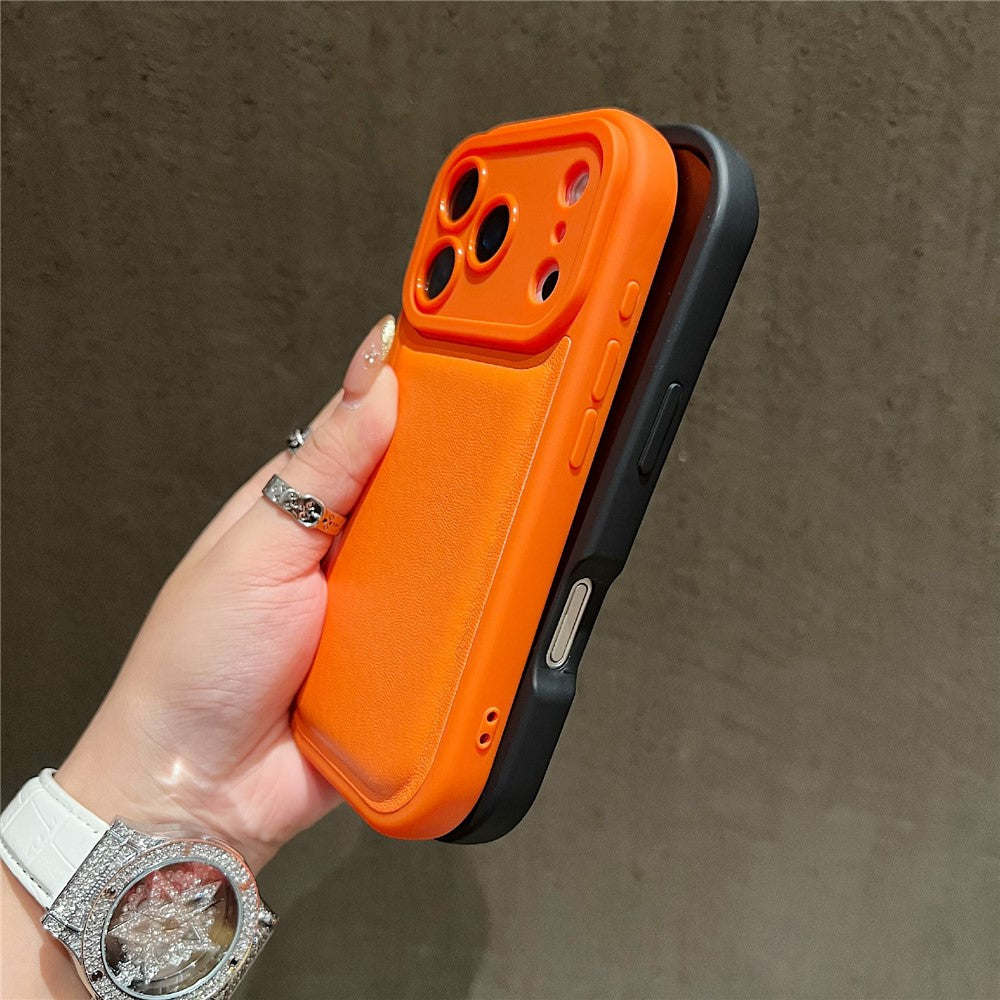 For iPhone 17 Pro Case Round Hole Shockproof PU + TPU Phone Back Cover