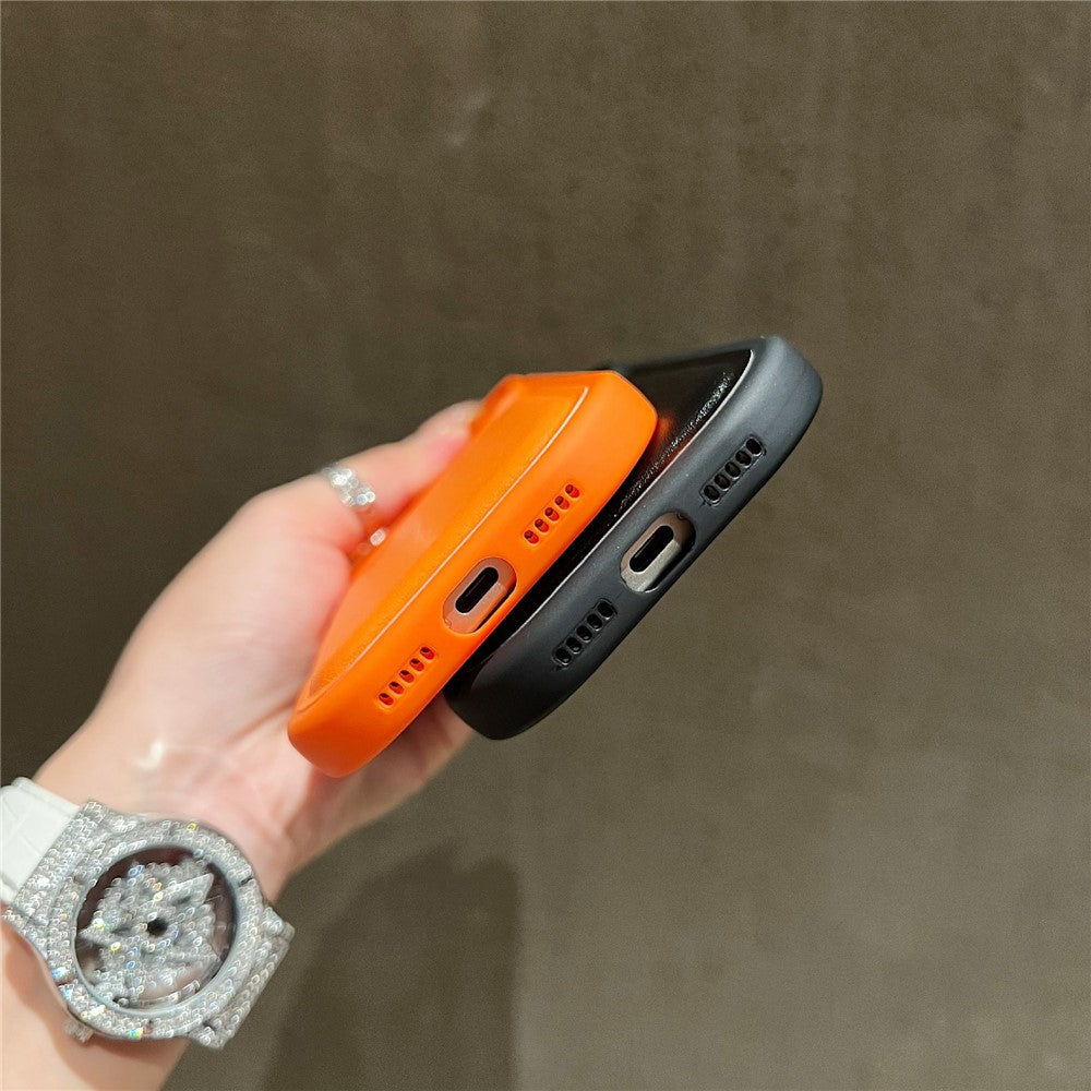 For iPhone 17 Pro Case Round Hole Shockproof PU + TPU Phone Back Cover