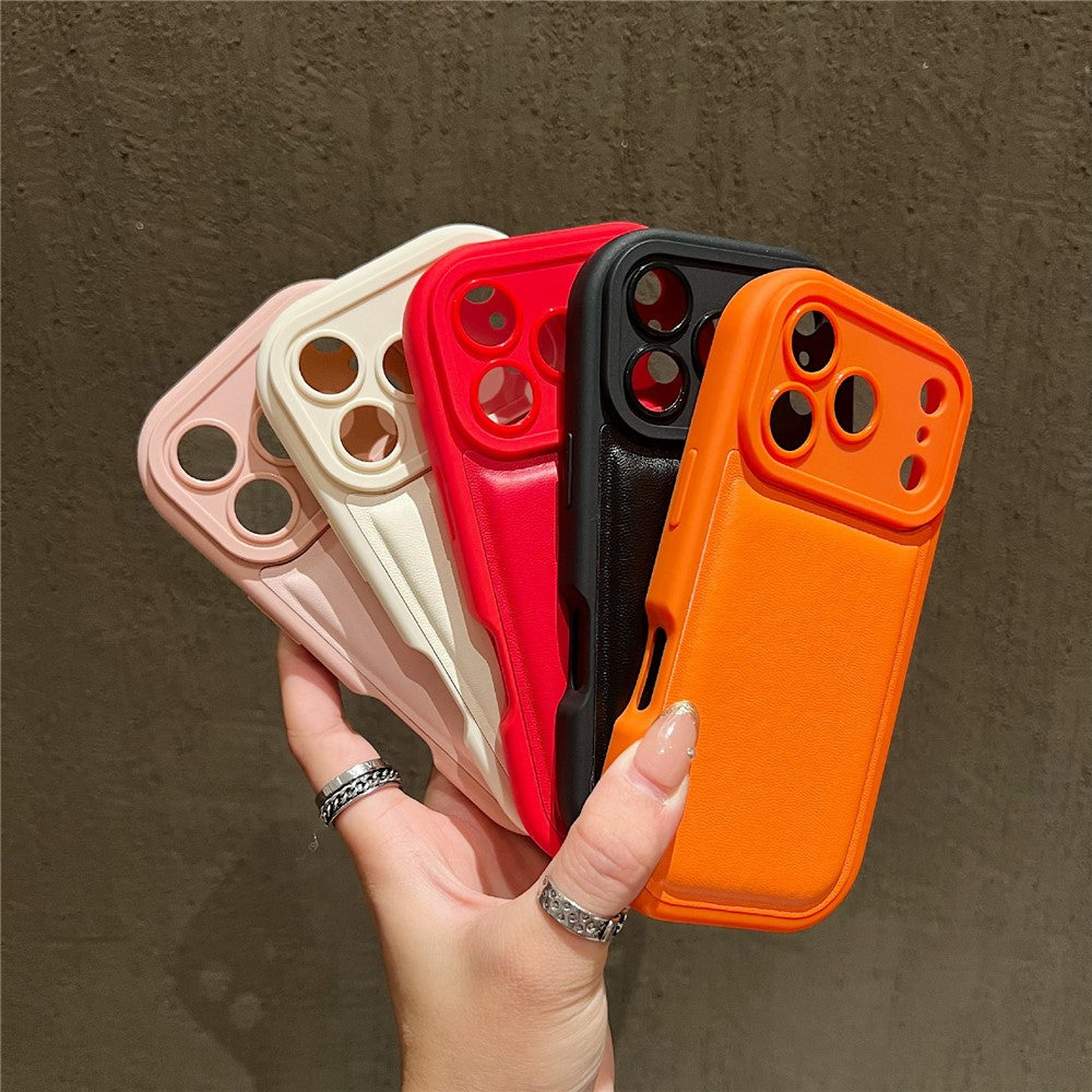 For iPhone 17 Pro Case Round Hole Shockproof PU + TPU Phone Back Cover