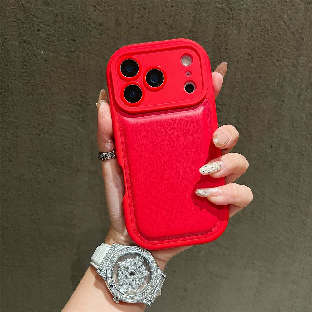 For iPhone 17 Pro Case Round Hole Shockproof PU + TPU Phone Back Cover