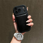 For iPhone 17 Pro Case Round Hole Shockproof PU + TPU Phone Back Cover