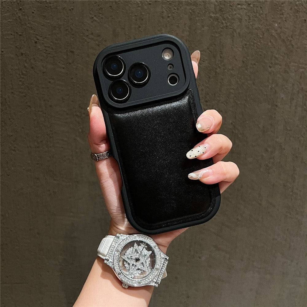 For iPhone 17 Pro Case Round Hole Shockproof PU + TPU Phone Back Cover