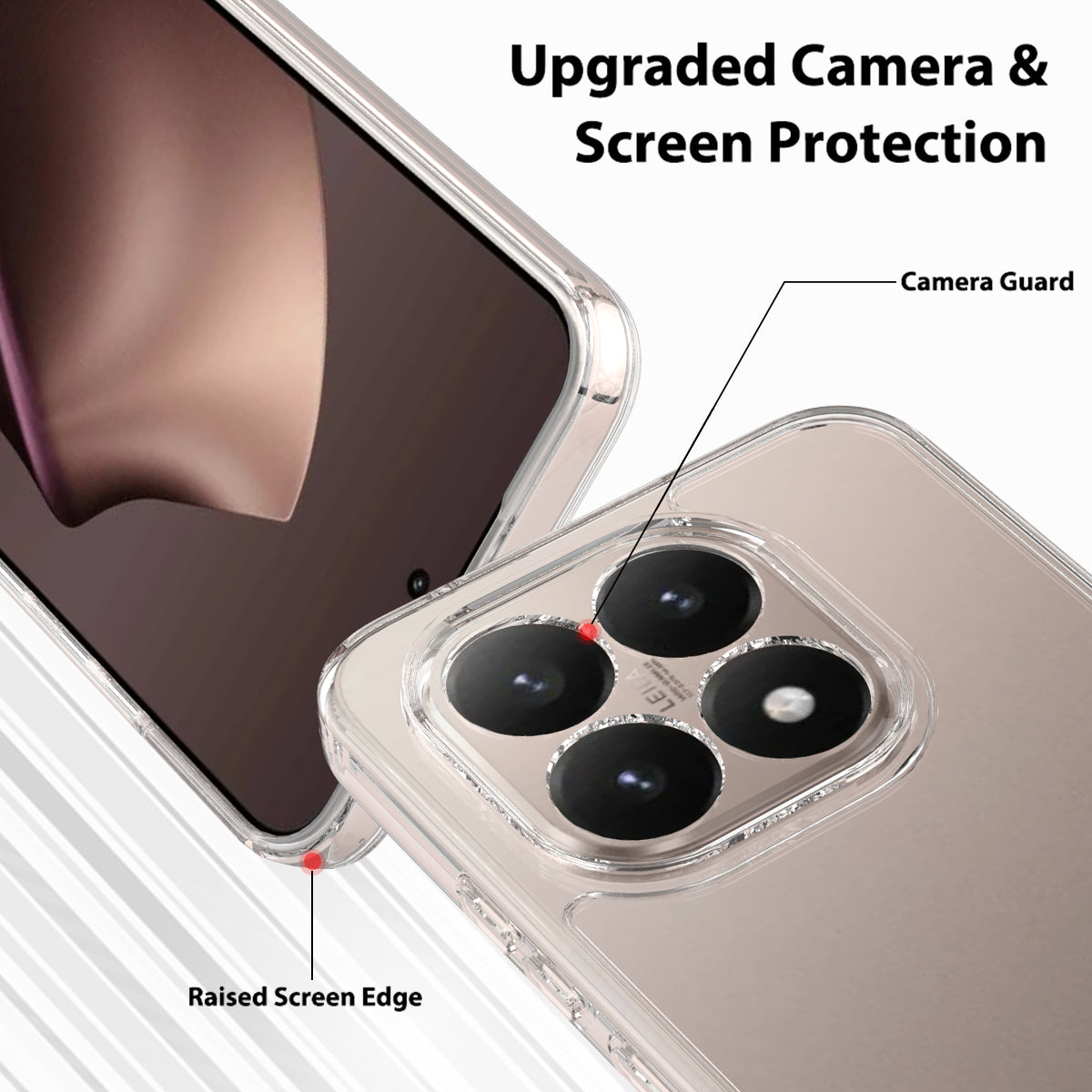 For Xiaomi 15T Clear Phone Case TPU+Acrylic Shockproof Phone Back Cover
