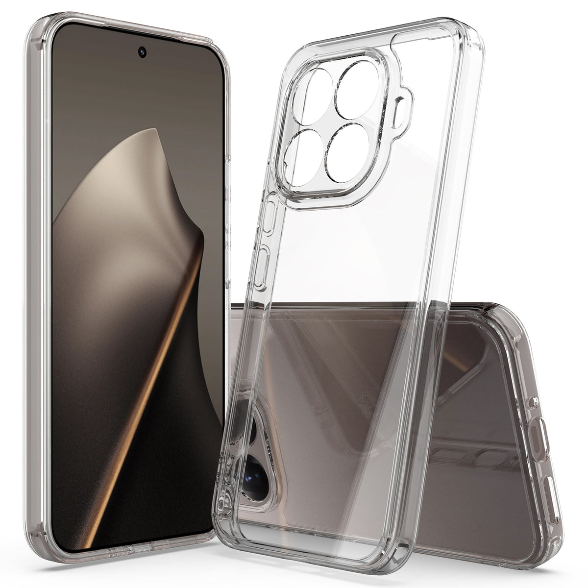 For Xiaomi 15T Pro Clear Phone Case TPU+Acrylic Shockproof Phone Back Cover