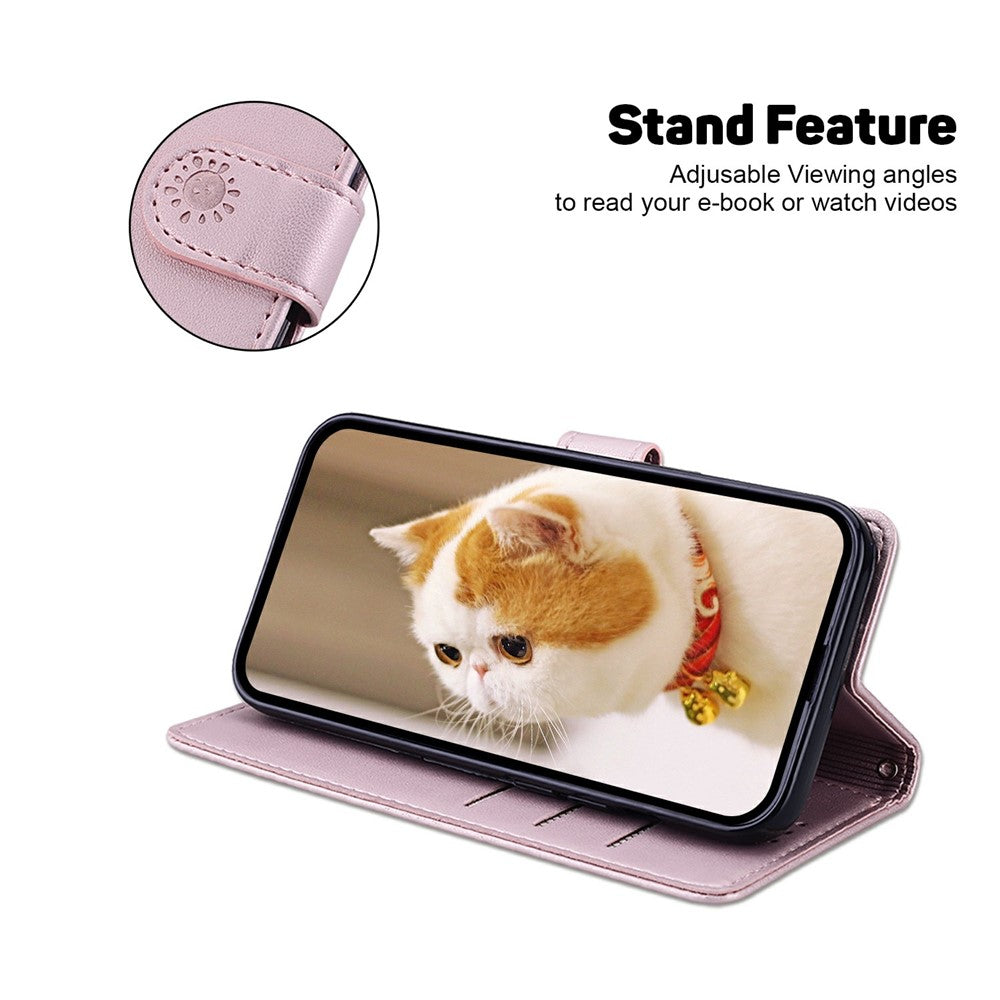 For Honor 400 Smart 5G / 4G / X7d 4G cover RFID-blokerende killingmønster TPU + PU-læder telefoncover med håndledsrem