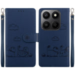 For Honor 400 Smart 5G / 4G / X7d 4G cover RFID-blokerende killingmønster TPU + PU-læder telefoncover med håndledsrem