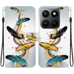 For Honor 400 Smart 5G / 4G / X7d 4G Cover, Mønsterprintet Flip Wallet Telefoncover i Læder med Snor