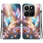For Honor 400 Smart 5G / 4G / X7d 4G Cover, Mønsterprintet Flip Wallet Telefoncover i Læder med Snor
