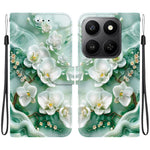 Til Honor 400 Smart 5G / 4G / X7d 4G cover med mønstertryk, læder-flip-pung-telefoncover med snor