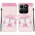 For Honor 400 Smart 5G / 4G / X7d 4G Cover, Mønsterprintet Flip Wallet Telefoncover i Læder med Snor