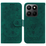 For Honor 400 Smart 5G / 4G / X7d 4G Case Butterfly Flower Imprint PU Leather Wallet Phone Cover with Strap