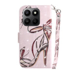 For Honor 400 Smart 5G / 4G / X7d 4G Case Pattern Printing Leather Wallet Phone Cover with Wrist Strap