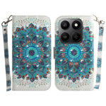 For Honor 400 Smart 5G / 4G / X7d 4G Case Pattern Printing Leather Wallet Phone Cover with Wrist Strap