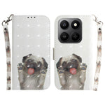 For Honor 400 Smart 5G / 4G / X7d 4G Case Pattern Printing Leather Wallet Phone Cover with Wrist Strap