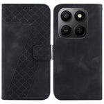 Til Honor 400 Smart 5G / 4G / X7d 4G Stand-etui med 7-formet mønsterpræget lædertelefoncover med rem