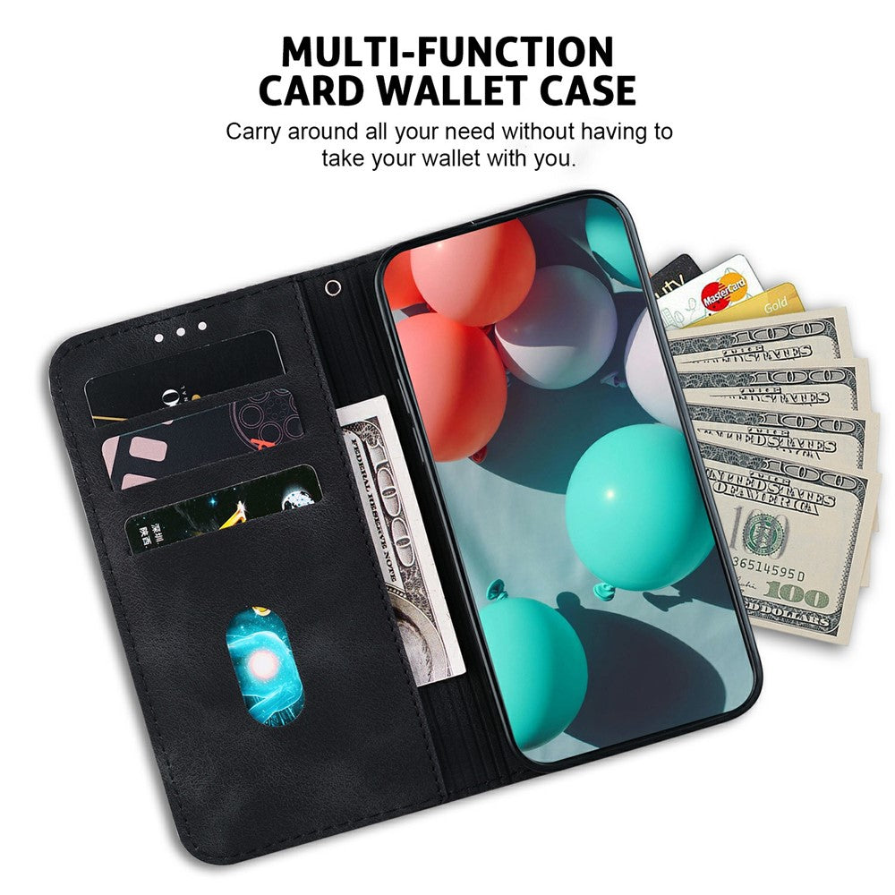 Til Honor 400 Smart 5G / 4G / X7d 4G Stand-etui med 7-formet mønsterpræget lædertelefoncover med rem