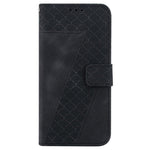 Til Honor 400 Smart 5G / 4G / X7d 4G Stand-etui med 7-formet mønsterpræget lædertelefoncover med rem