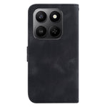 Til Honor 400 Smart 5G / 4G / X7d 4G Stand-etui med 7-formet mønsterpræget lædertelefoncover med rem