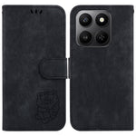 For Honor 400 Smart 5G / 4G / X7d 4G Pung Etui Tigerpræget Læder Stødsikkert Telefoncover med Håndrem