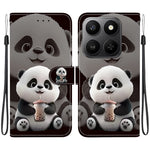 For Honor 400 Smart 5G / 4G / X7d 4G Leather Case Stand Wallet Pattern Printing Phone Cover with Wrist Strap