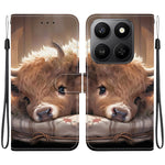 For Honor 400 Smart 5G / 4G / X7d 4G Leather Case Stand Wallet Pattern Printing Phone Cover with Wrist Strap