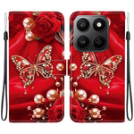 For Honor 400 Smart 5G / 4G / X7d 4G Leather Case Stand Wallet Pattern Printing Phone Cover with Wrist Strap