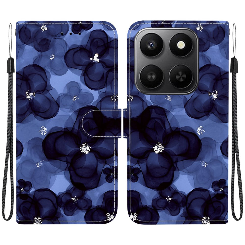 For Honor 400 Smart 5G / 4G / X7d 4G Pung Etui med Mønsterprint og Strop