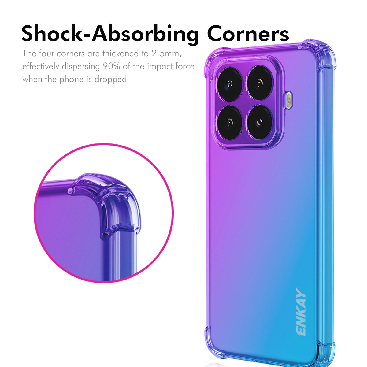 ENKAY For Xiaomi 15T Pro TPU Case  Thickened Four Corner Drop-proof Phone Back Cover