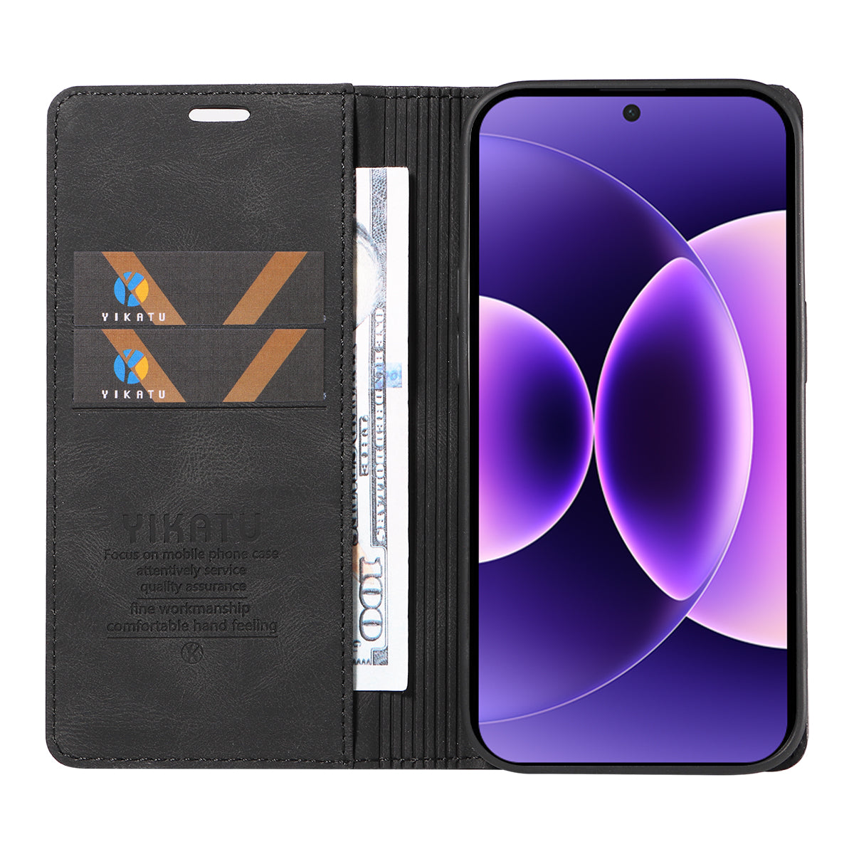 YIKATU For Xiaomi 17 Pro Leather Cover  YK-004 Skin-Touch Wallet Phone Cases