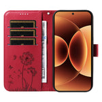 For Xiaomi 17 Pro Max Leather Wallet Case with Strap Dandelion Imprint Phone Stand Cover