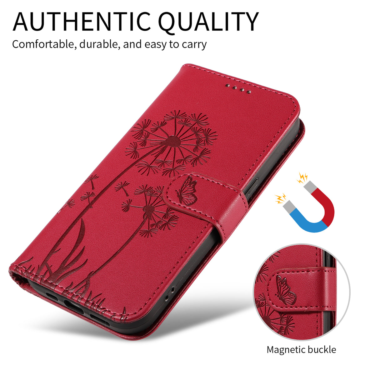 For Xiaomi 17 Pro Max Leather Wallet Case with Strap Dandelion Imprint Phone Stand Cover