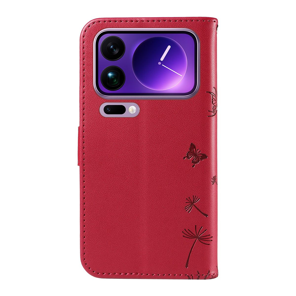 For Xiaomi 17 Pro Max Leather Wallet Case with Strap Dandelion Imprint Phone Stand Cover