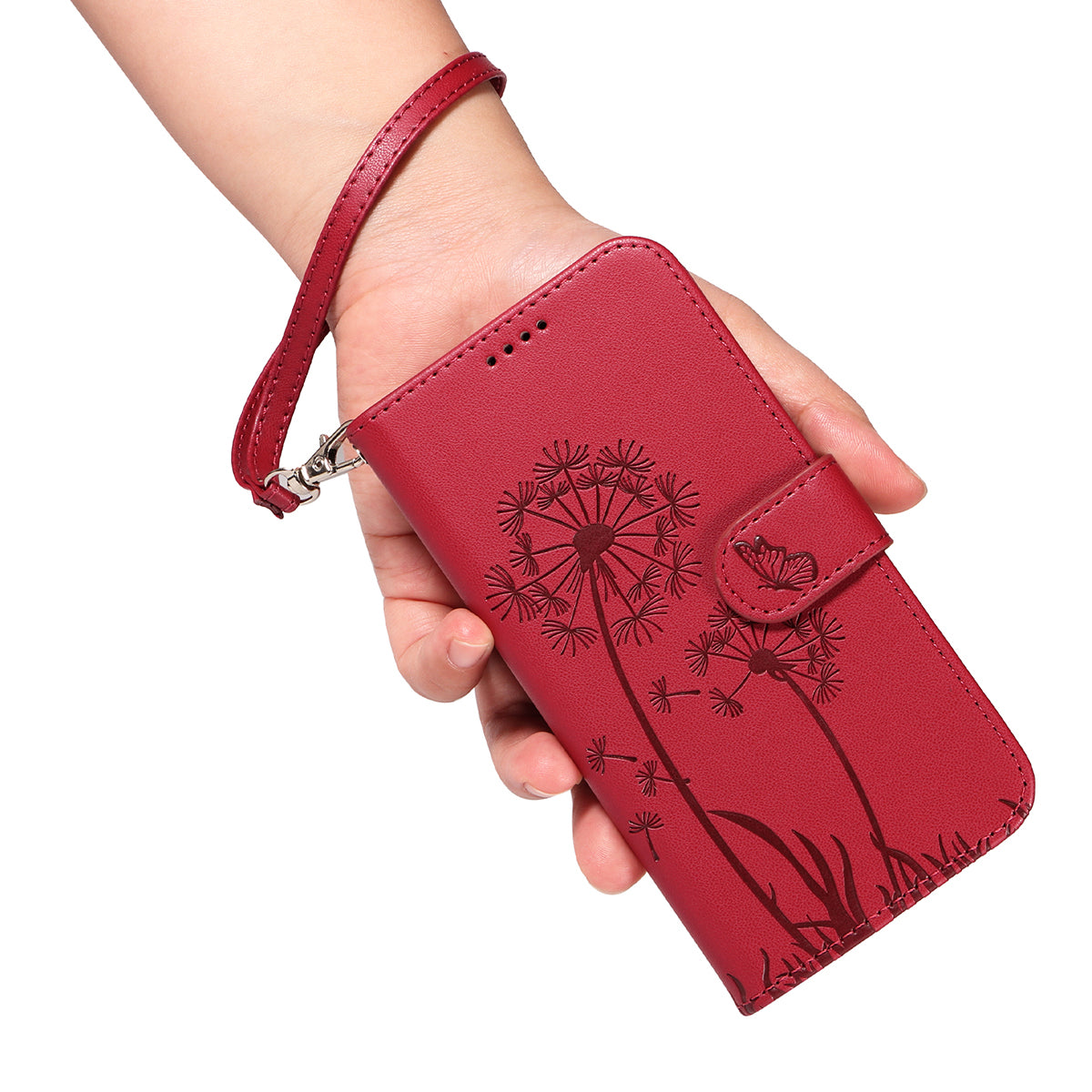 For Xiaomi 17 Pro Max Leather Wallet Case with Strap Dandelion Imprint Phone Stand Cover