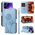 For Xiaomi 17 Pro Max Leather Wallet Case with Strap Dandelion Imprint Phone Stand Cover