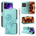 For Xiaomi 17 Pro Max Leather Wallet Case with Strap Dandelion Imprint Phone Stand Cover
