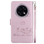 For Oppo F31 Pro+ 5G  /  A6 GT 5G Case RFID Blocking Kitten Pattern TPU + PU Leather Phone Cover with Wrist Strap