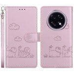 For Oppo F31 Pro+ 5G  /  A6 GT 5G Case RFID Blocking Kitten Pattern TPU + PU Leather Phone Cover with Wrist Strap