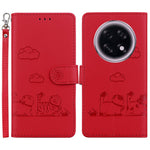 For Oppo F31 Pro+ 5G  /  A6 GT 5G Case RFID Blocking Kitten Pattern TPU + PU Leather Phone Cover with Wrist Strap