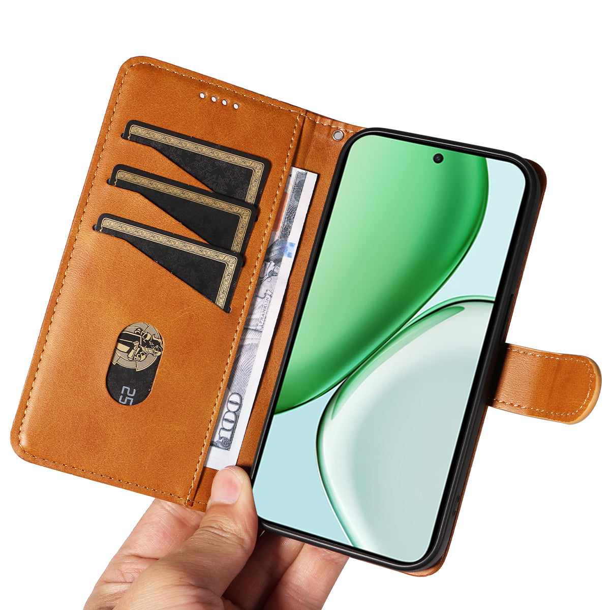 For Honor Magic8 Lite 5G / X9d 5G / X70 5G Wallet Case T-Shape Lines Leather Phone Cover Stand