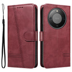 For Honor Magic8 Lite 5G / X9d 5G / X70 5G Wallet Case T-Shape Lines Leather Phone Cover Stand