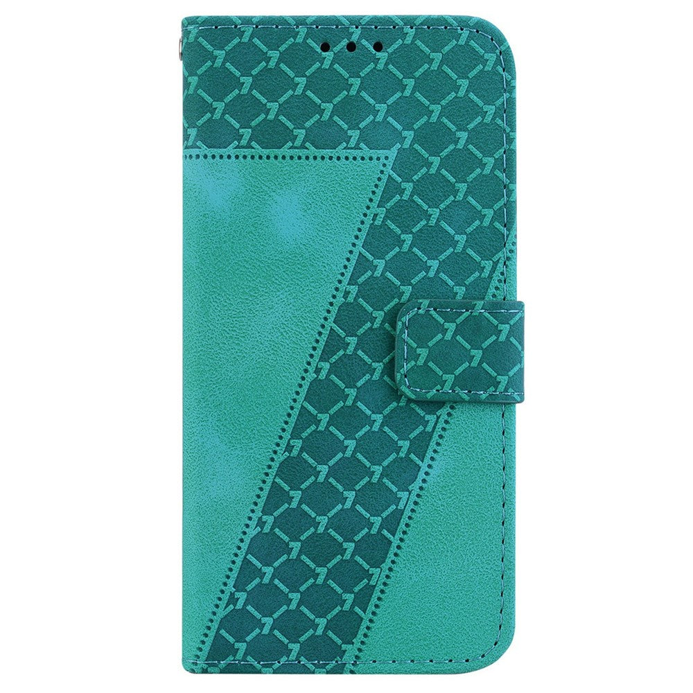 For Oppo F31 Pro+ 5G  /  A6 GT 5G Stand Case 7-Shaped Pattern Imprint Leather Phone Cover with Strap