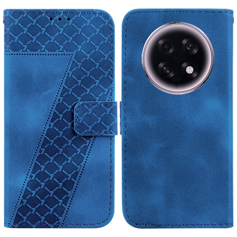 Oppo F31 Pro+ 5G / A6 GT 5G Stativfodral 7-Format Mönster Läderfodral med Rem
