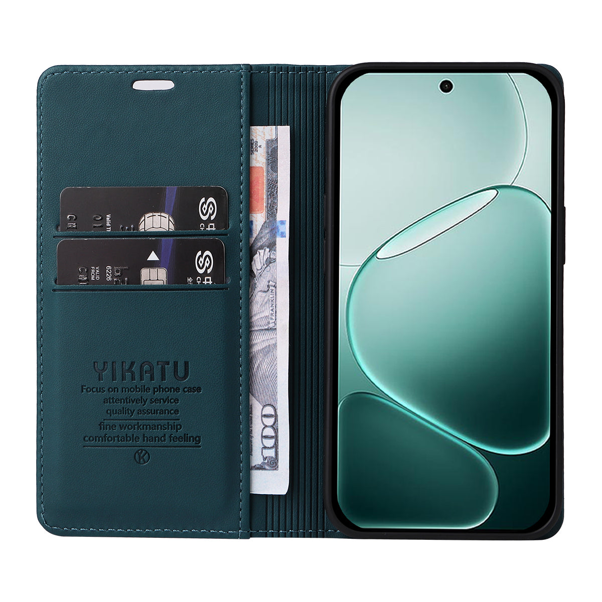 YIKATU PU-lædermobilcover med magnetisk lukning til Oppo F31 5G / Oppo A6 Pro 5G