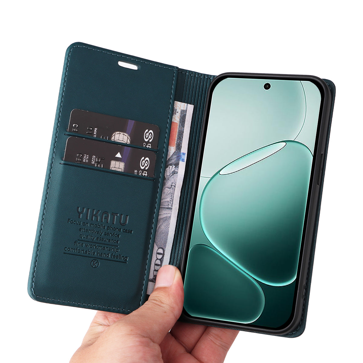 YIKATU PU-lædermobilcover med magnetisk lukning til Oppo F31 5G / Oppo A6 Pro 5G