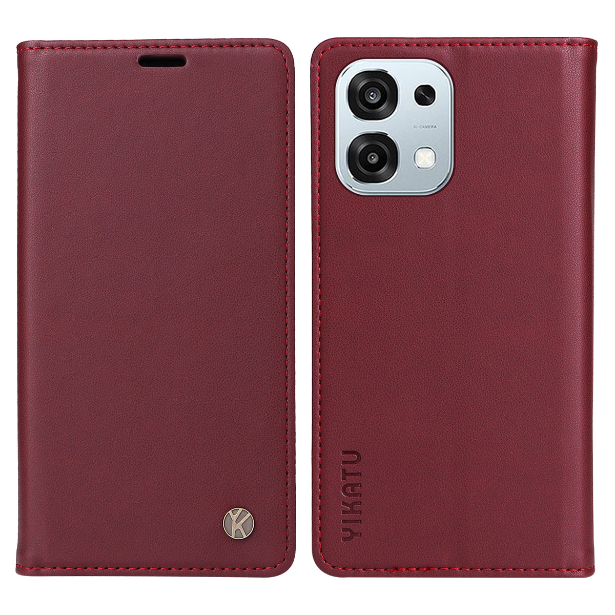 YIKATU PU-lædermobilcover med magnetisk lukning til Oppo F31 5G / Oppo A6 Pro 5G